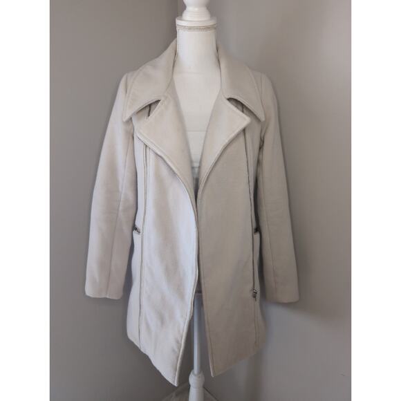 Farm Rio Brazil exclusive basic minimalist ivory cream zipper coat S - Picture 5 of 11